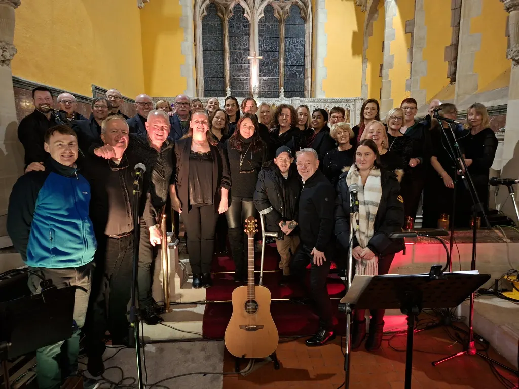 the peace choir at a concert