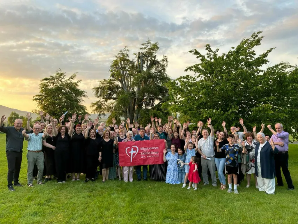 Group shot of the MSC charity on a pilgrim tour in ireland
