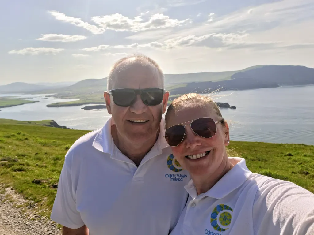 Tour guides Phil and Elaine Brennan from Celtic Ways Ireland tour company