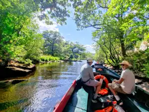 people on a boat trip in Killarney National Park