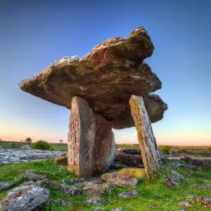 5 000 years old Polnabrone Dolmen in Burren, Co. Clare - Ireland