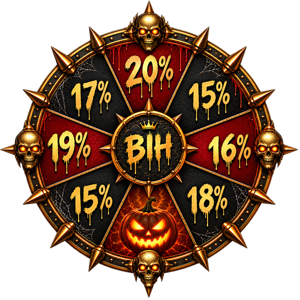 BIH Halloween nuolaidų ratas