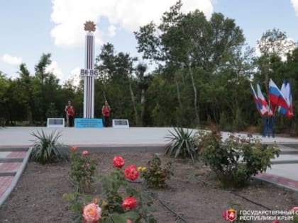 В Нижнегорском районе открыли обновлённый памятник воинам-односельчанам