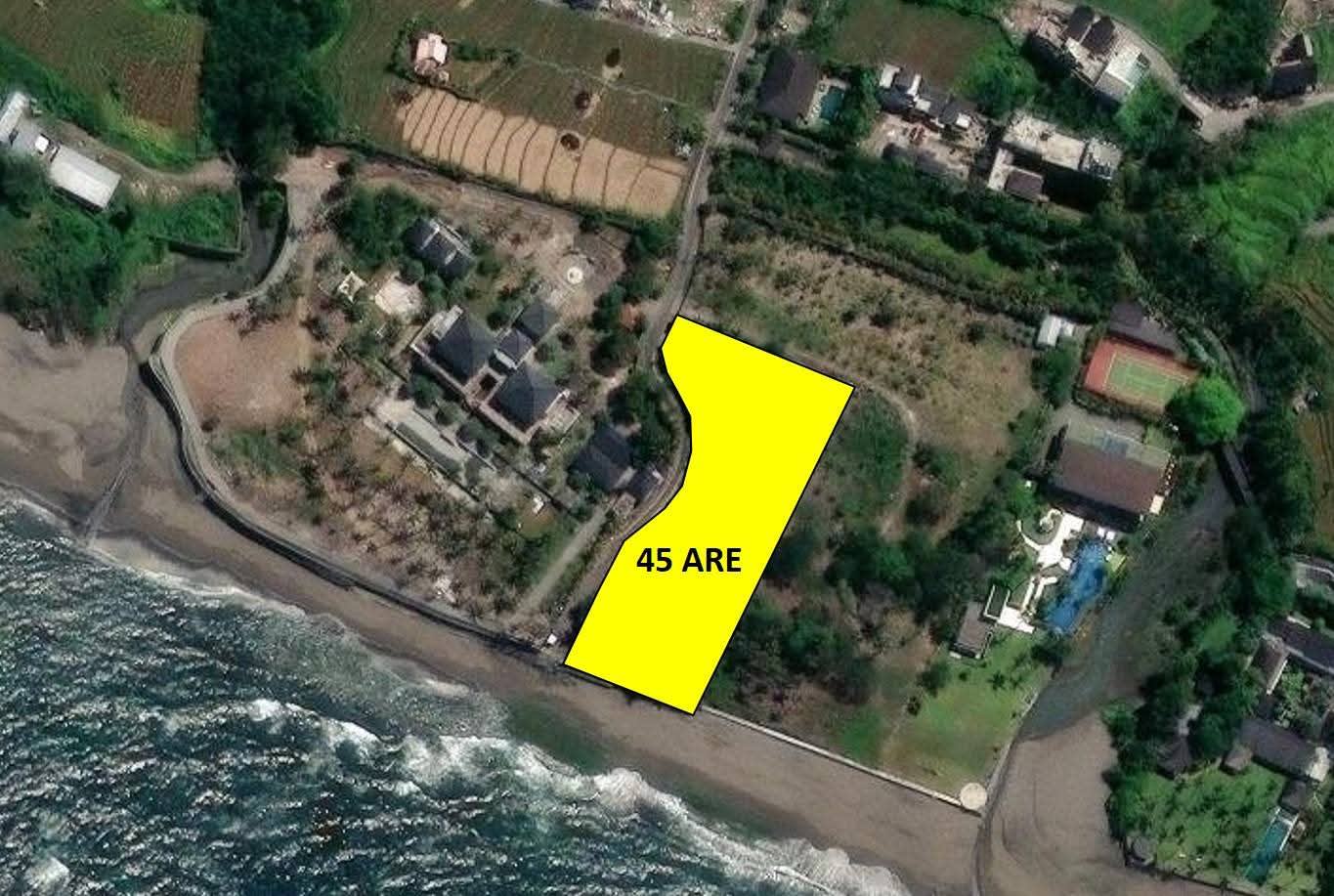 Beachfront Land 45 Are in Cemagi – Pink Zone with 45m Beach Frontage