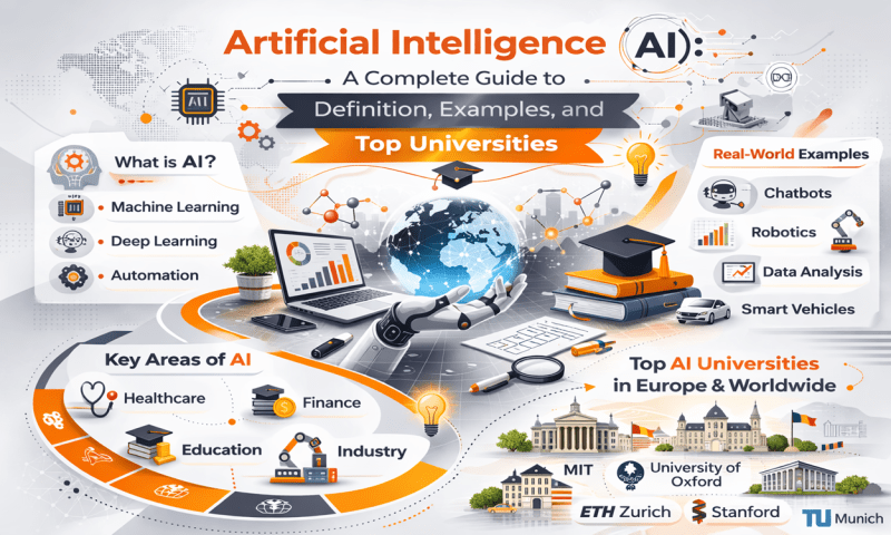 Artificial Intelligence (AI): A Complete Guide to Definition, Examples, and Top Universities