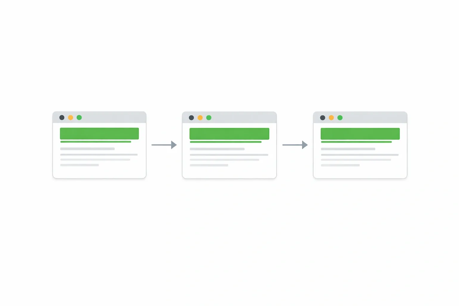 Exemplo de páginas com meta titles únicos e corretos após a correção de títulos duplicados