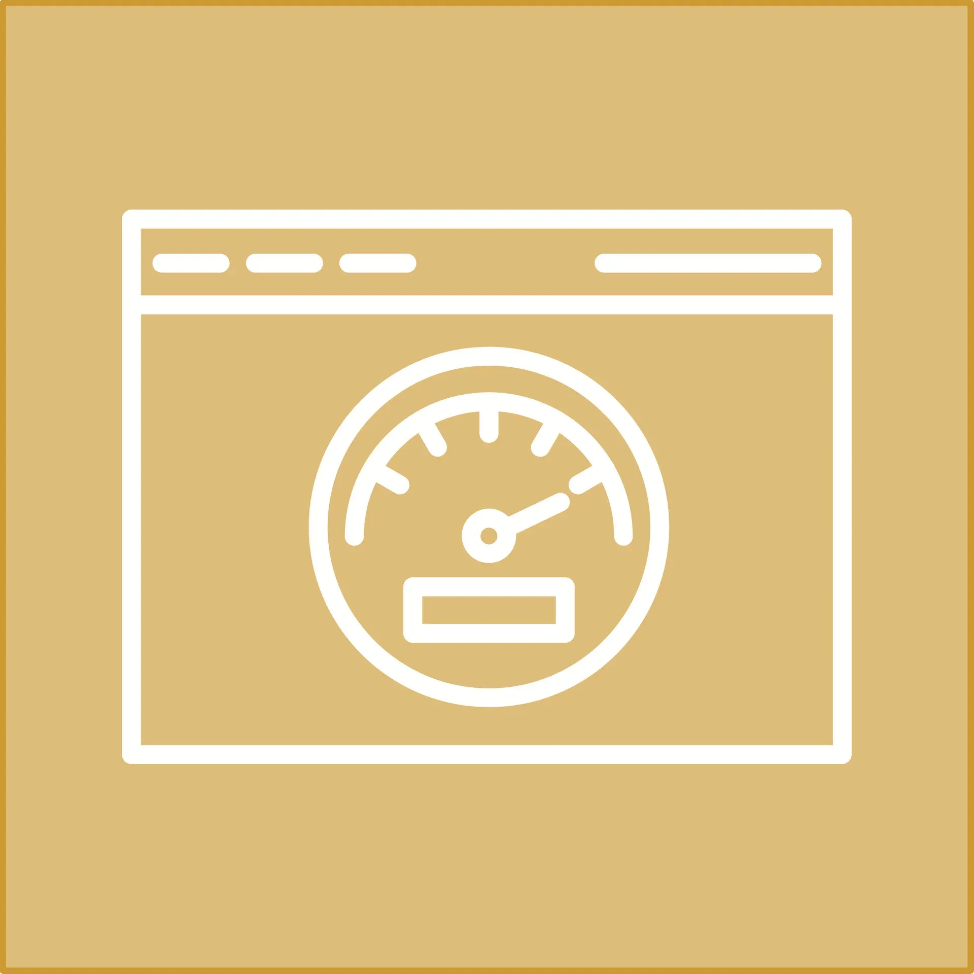Ícone de página web com medidor de velocidade