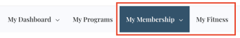 My Membership Menu
