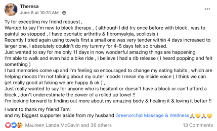 Theresa - Pain - Arthritis - Fibromyalgia - Scoliosis