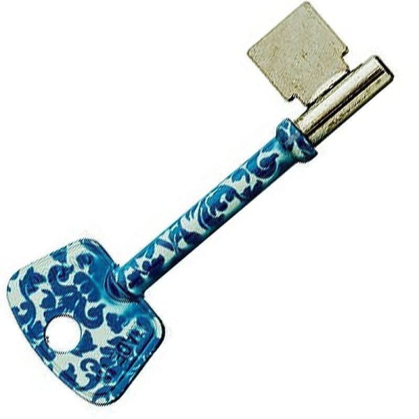 Blue Pattern Design Mortice Key Suitable For ERA Fortress Mortice Locks