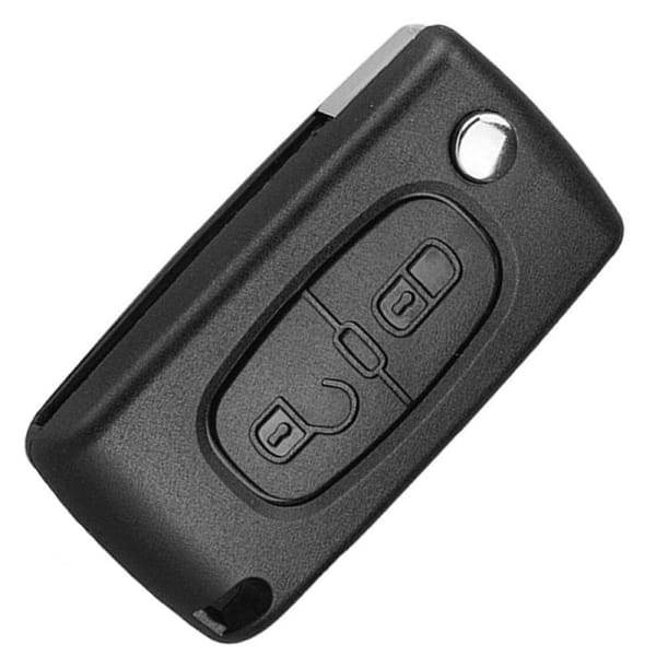Citroen Peugeot 2 Button Flip Remote Repair Case Battery On Case HU83 Blade
