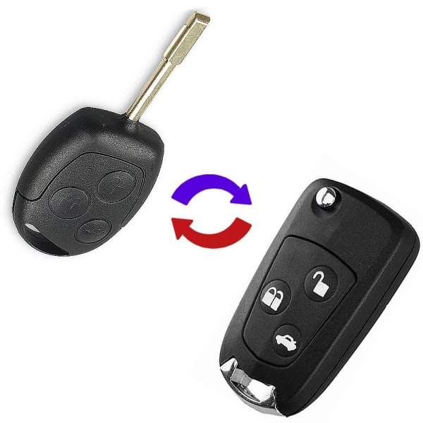 Ford Tibbe 3 Button Conversion Case FO21 Blade Converts non flip key into a flip key
