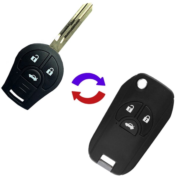 Nissan 3 Button Remote Conversion Case NSN14 Blade Converts a standard key to flip key