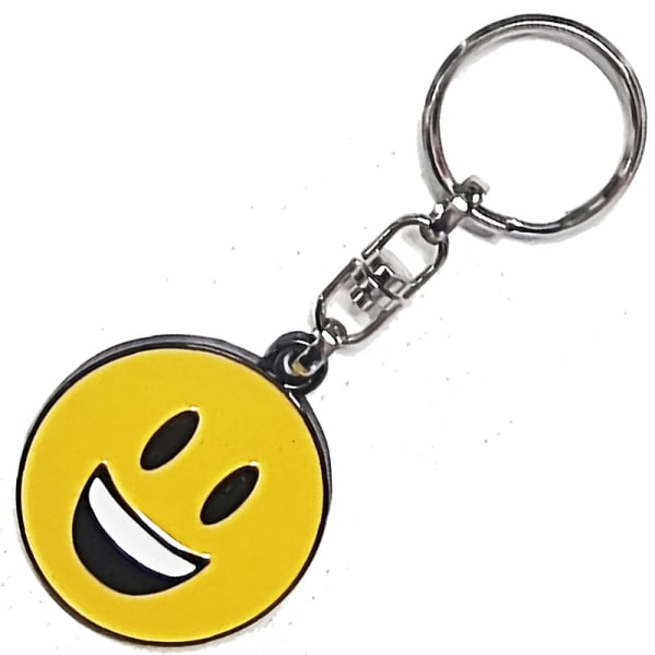 Smiling Emoji Novelty Metal Keyring
