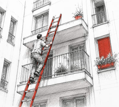 Chute d'une échelle en copropriété : la victime doit prouver le positionnement anormal (Cass. 2e civ., 28 mai 2026, n° 24-21.702)