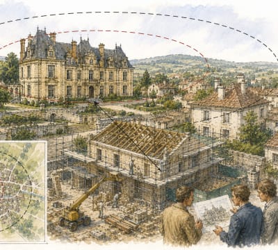 Travaux dans les abords d'un monument historique : les 500 mètres, la covisibilité et le périmètre délimité