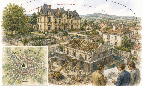 Travaux dans les abords d'un monument historique : les 500 mètres, la covisibilité et le périmètre délimité