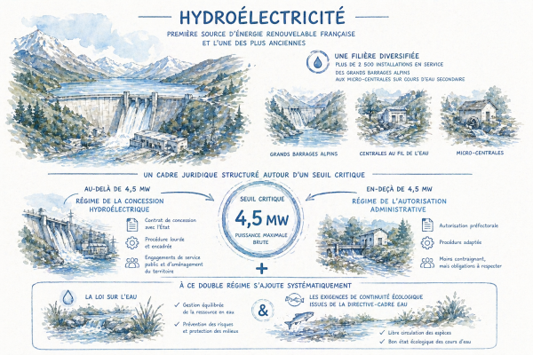 Hydroélectricité : concession ou autorisation ? Le seuil des 4,5 MW