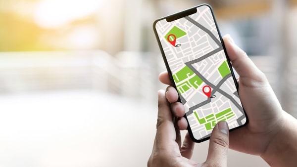 Google Maps showing local Irish business results on a phone