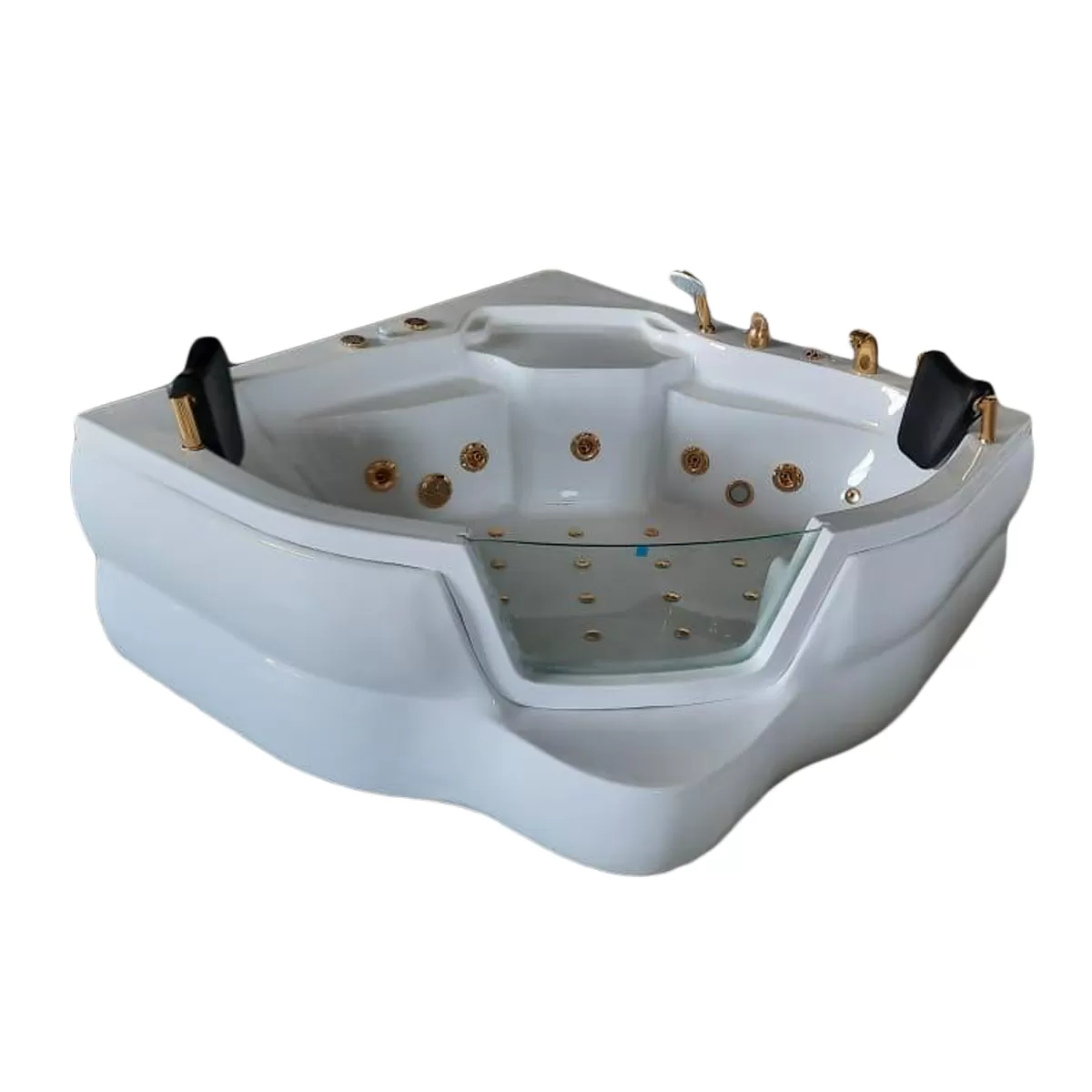 Dar banyo köşe oval camlı jakuzi 151x151 Kuntbay