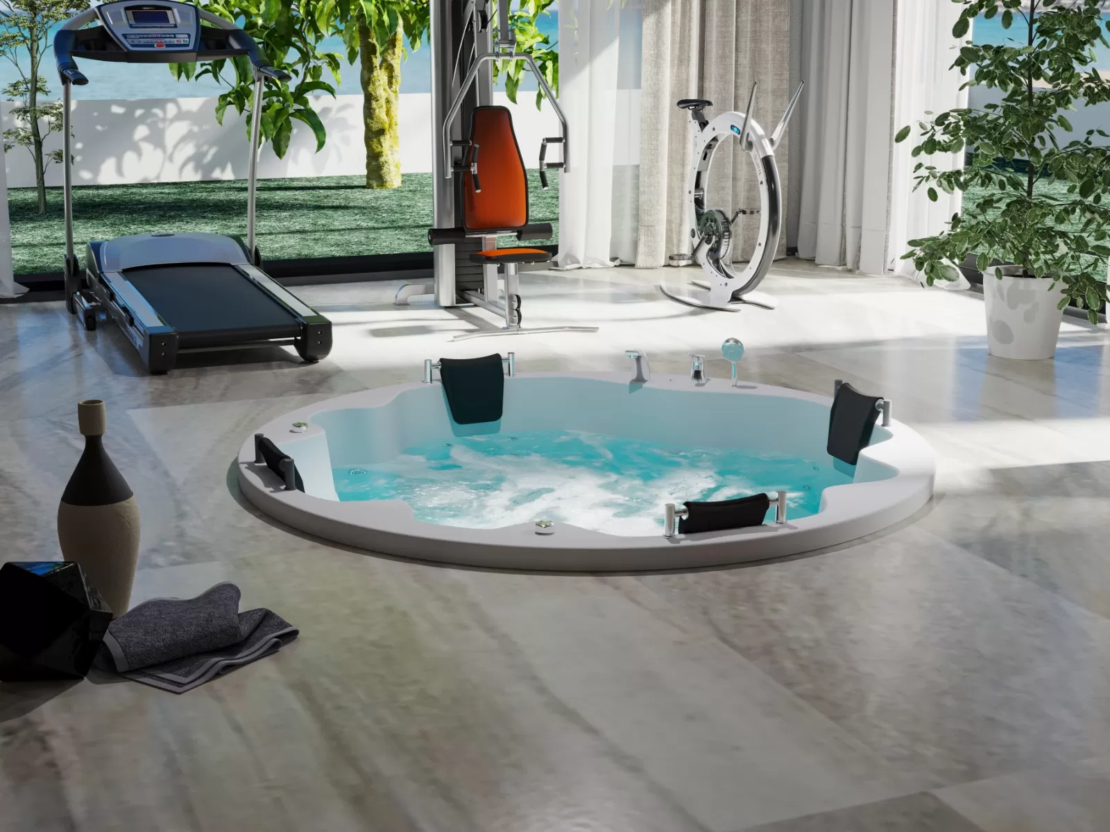 Kompakt bahçe spa jakuzi 191 Q kış kullanımı Kuntbay