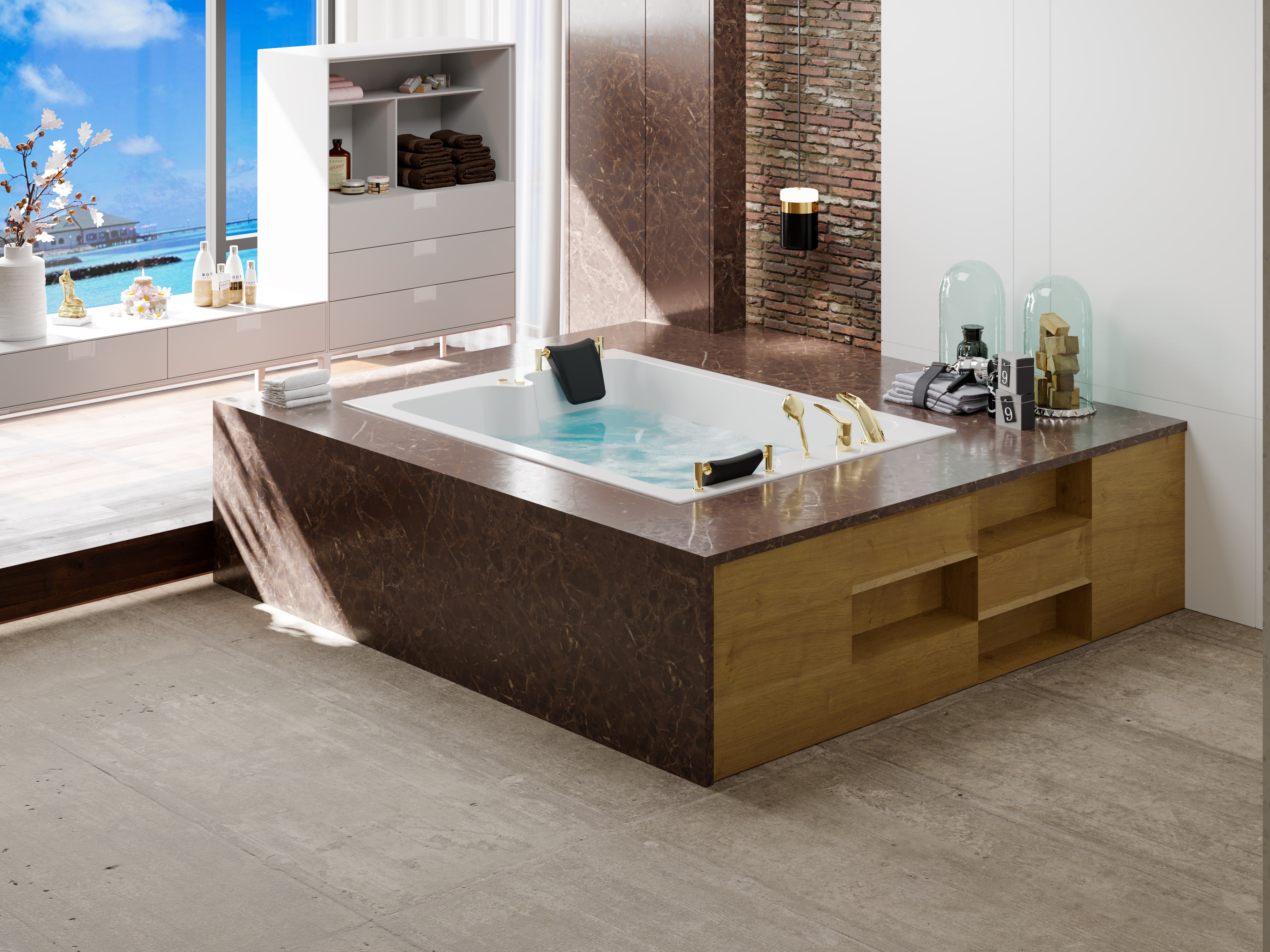 Dikdörtgen banyo jakuzisi 120 x 170