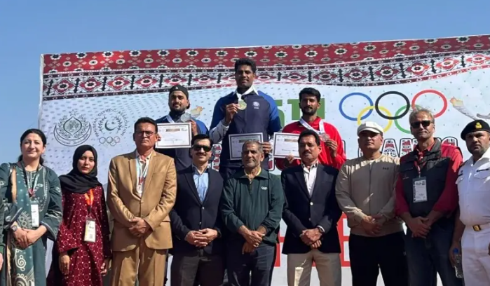 Javelin Champion Arshad Nadeem Thrills Crowd with Stunning Gold Medal Victory at National Games