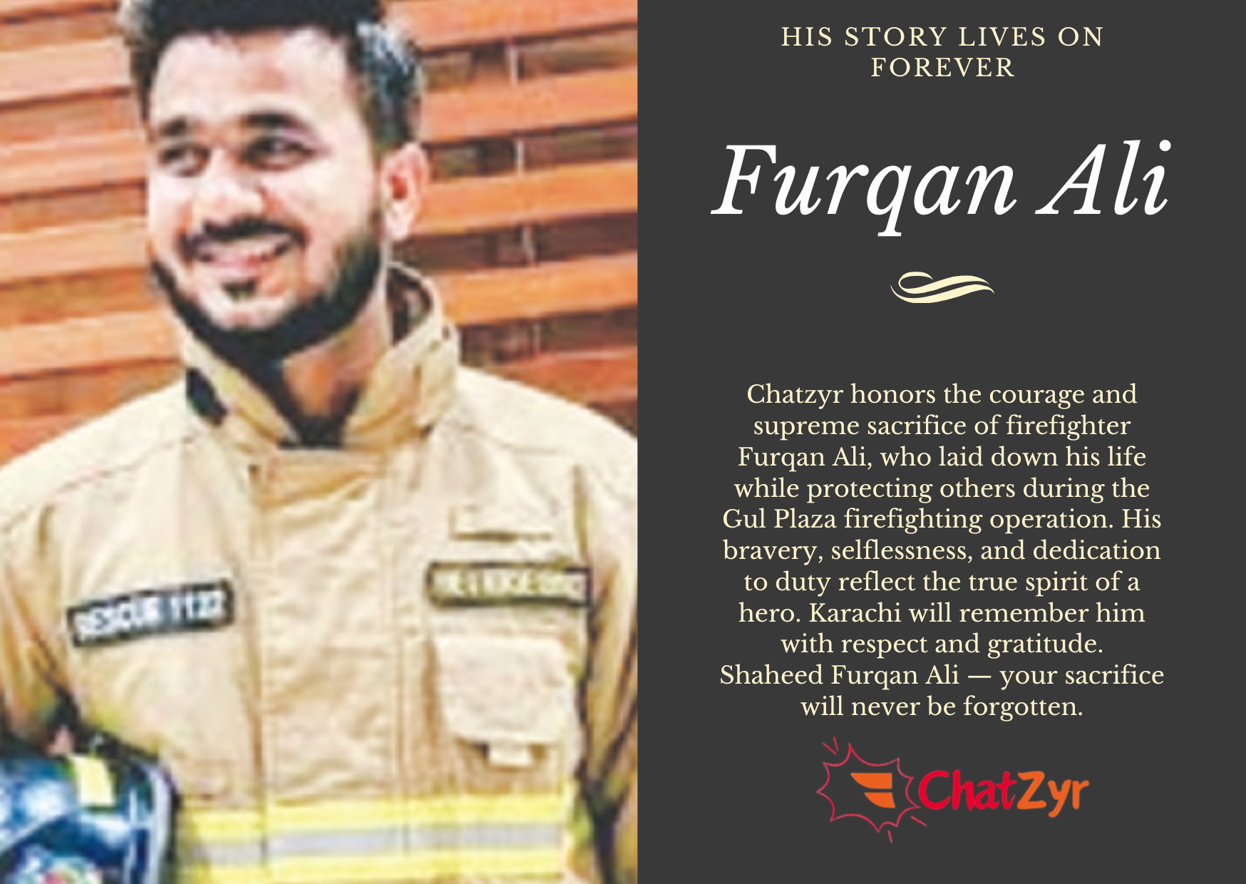 KARACHI: Firefighter Furqan Ali Laid to Rest as City Honors His Ultimate Sacrifice
