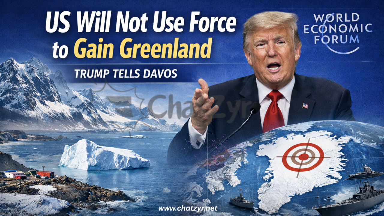 US Will Not Use Force to Gain Greenland, Trump Tells Davos