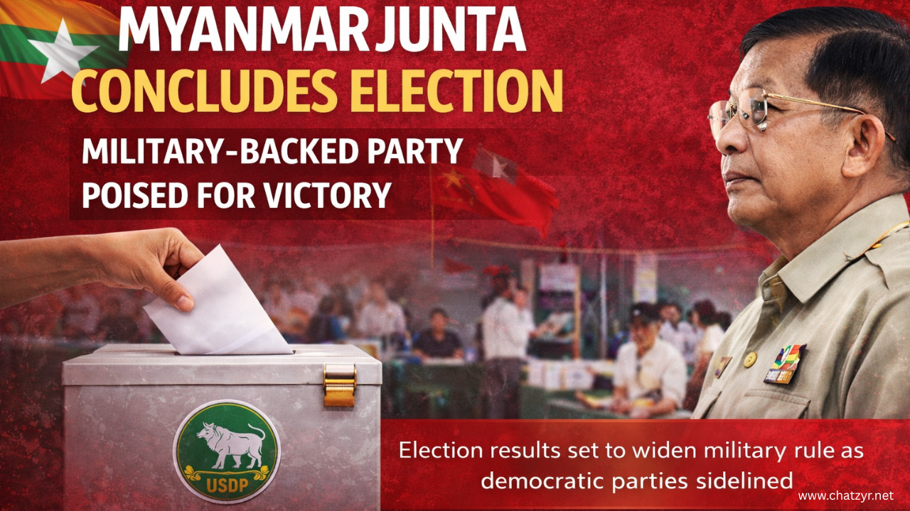Myanmar Junta Concludes Election as Military-Backed Party Heads for Victory
