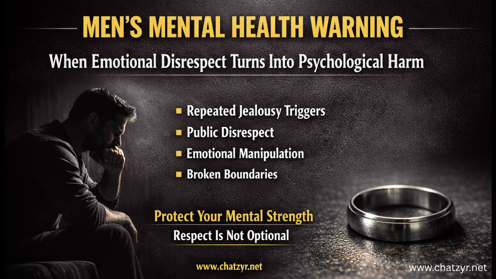 Men’s Mental Health Warning: When Emotional Disrespect Turns Into Psychological Harm