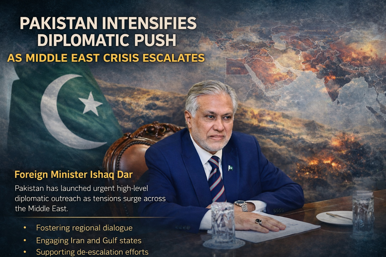Pakistan Intensifies Diplomatic Push as Middle East Crisis Escalates, Says Ishaq Dar