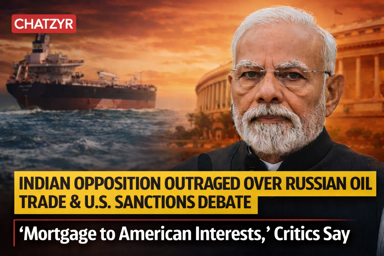 US Approval for Russian Oil Purchase Triggers Political Outrage in India | ChatZyr