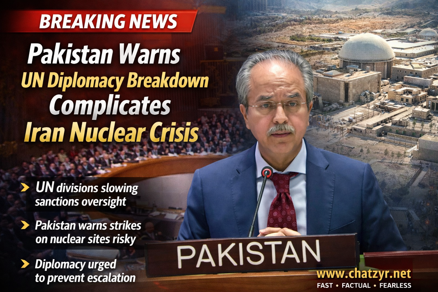 Pakistan Warns UN Security Council Diplomacy Breakdown Is Complicating Iran Nuclear Issue | ChatZyr