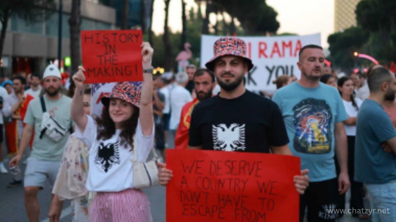 Thousands Join 'Pink Flamingo' Protest in Tirana Against Proposed Luxury Resort on Albania's Sazan Island