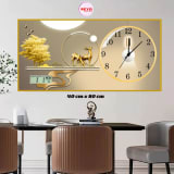 Tableau-Horloge Eclat Temporel - Cadre Aluminium et Cristal