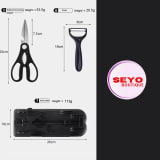 Ensemble De Couteaux De Cuisine Professionnel - 7 Pieces Complet Avec Support