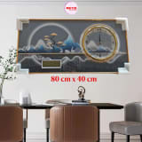 Horloge Murale Decorative Moderne 40x80 cm - Cadre Aluminium