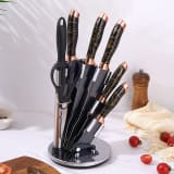 Ensemble de couteaux 9 pieces avec support - Elegance & performance