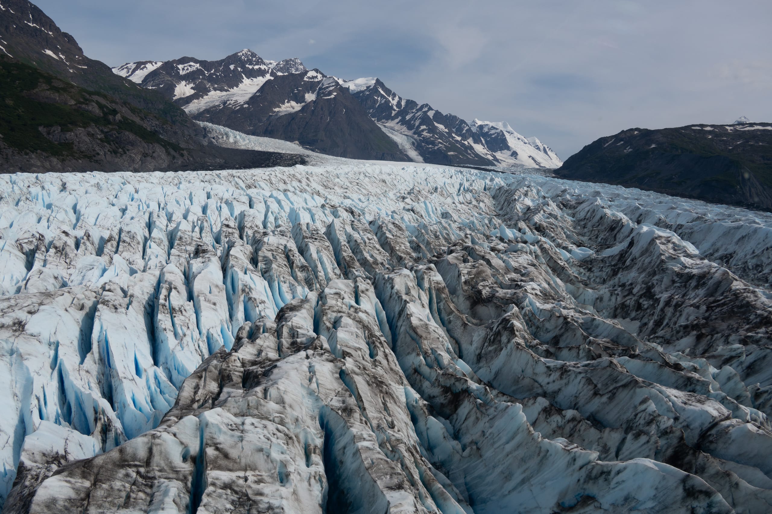 Blue glacier ice in Alaska