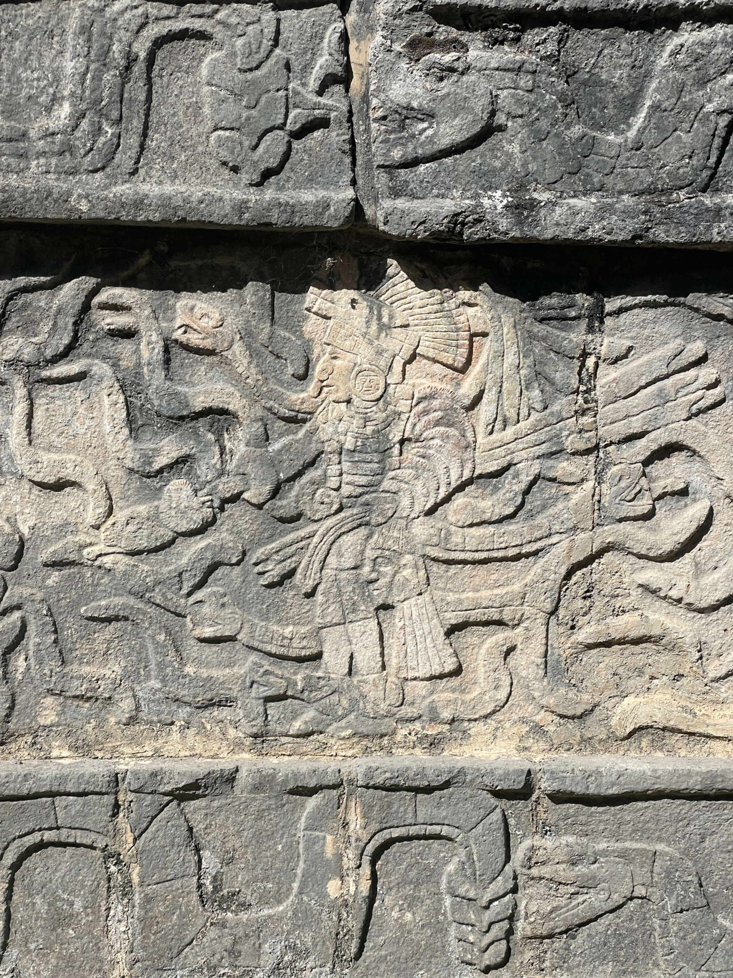 Maya warrior sculpture at Chichén Itzá