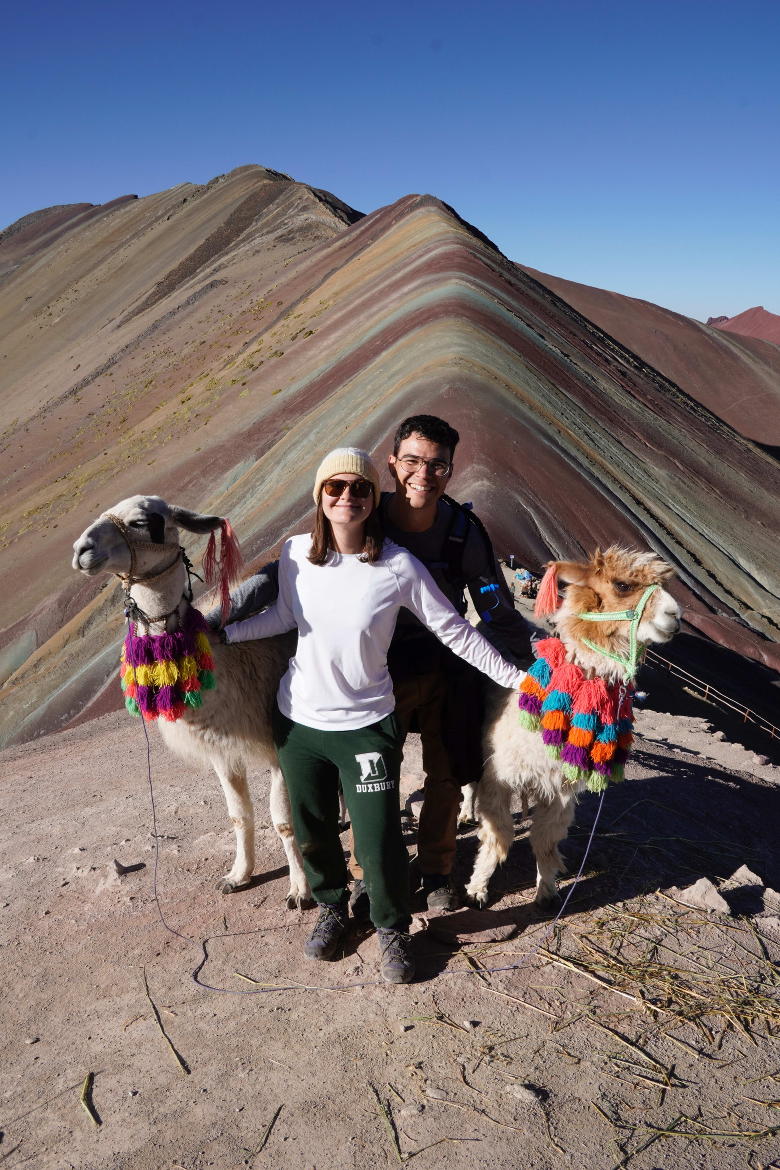Colorful ridges at Rainbow Mountain in Peru