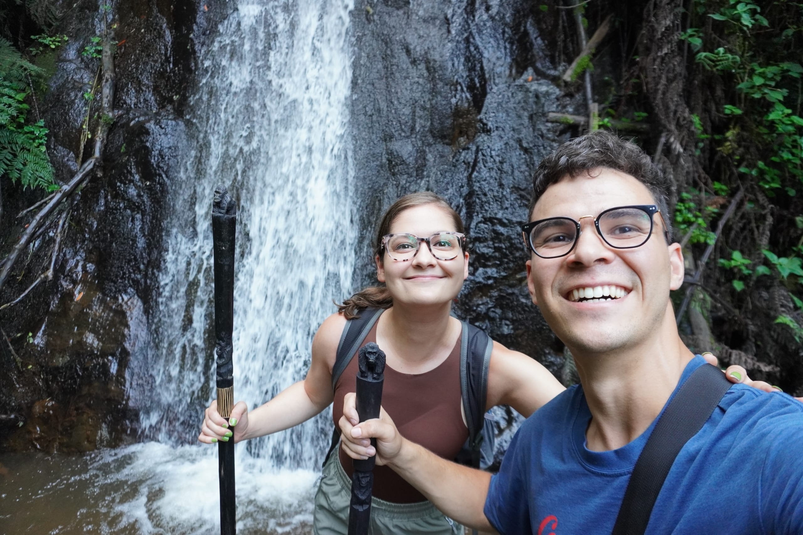 Waterfall scene in Uganda