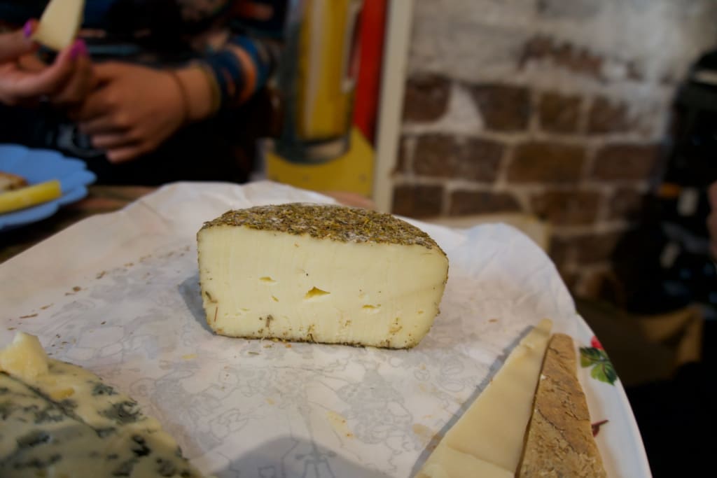 Cheese tasting on a Paris food tour