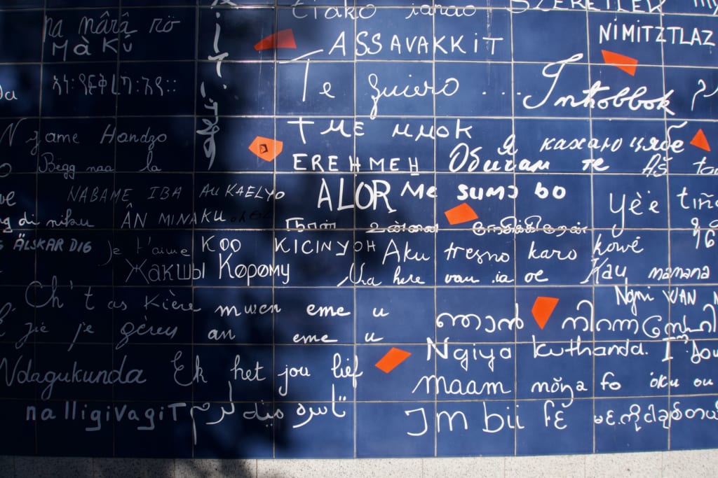 The Wall of Love in Montmartre