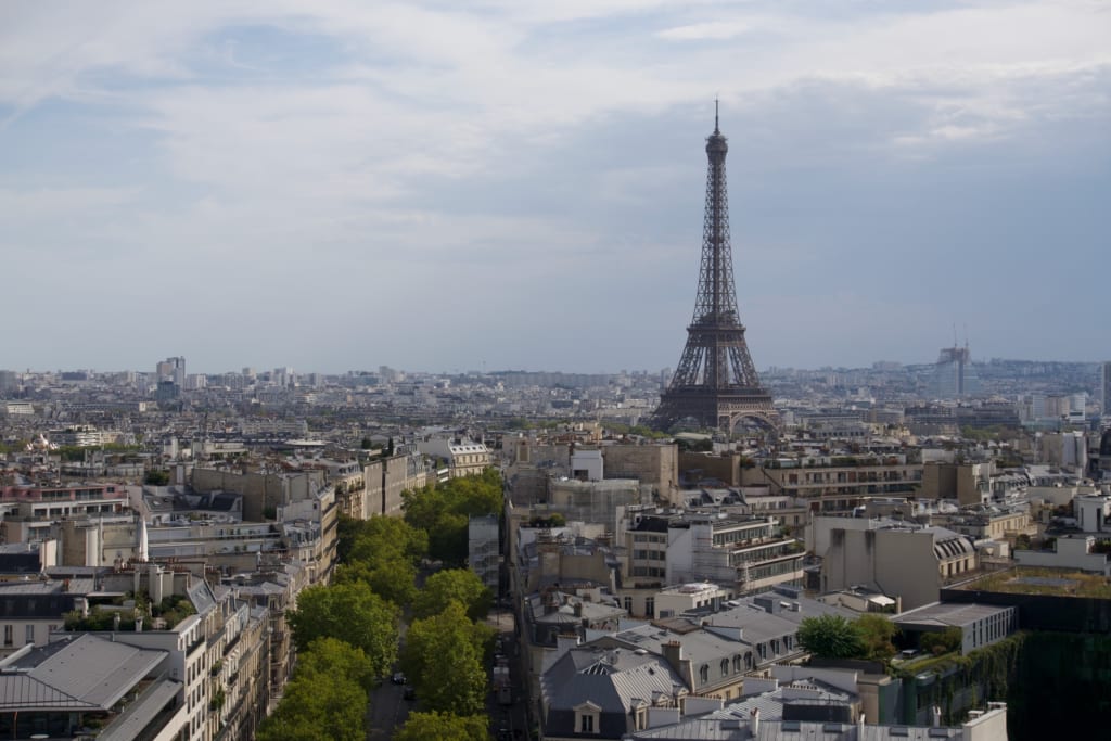 View of the Eiffel Tower from the Arc de Triomphe
