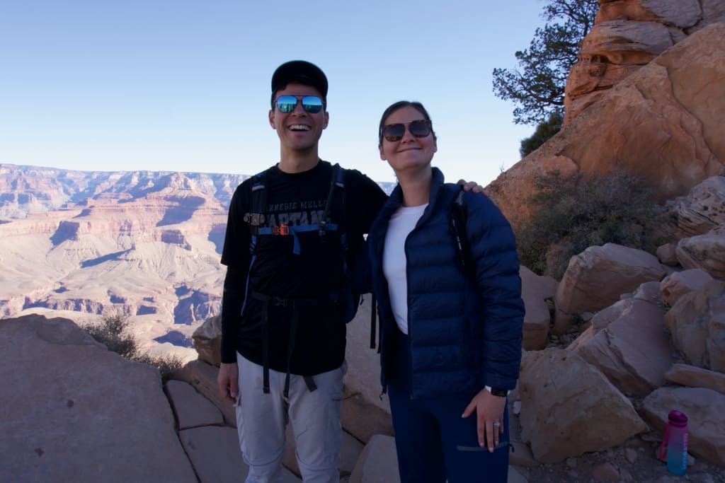 Kathryn and Alex at Ooh Aah Point on the South Kaibab Trail