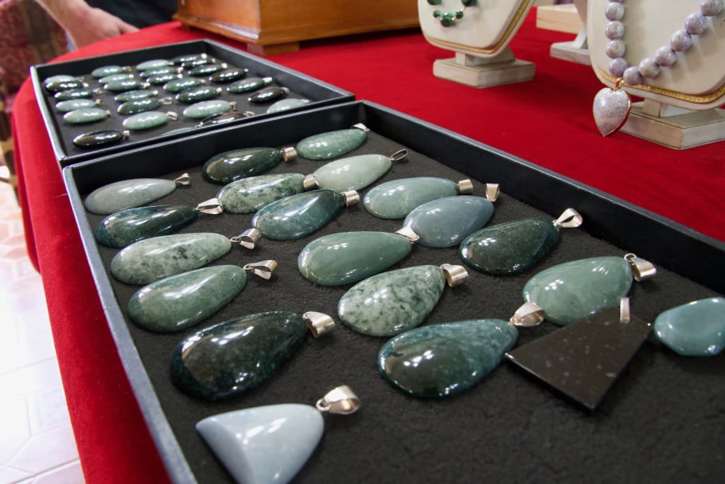 Jade jewelry at Jade Maya in Antigua