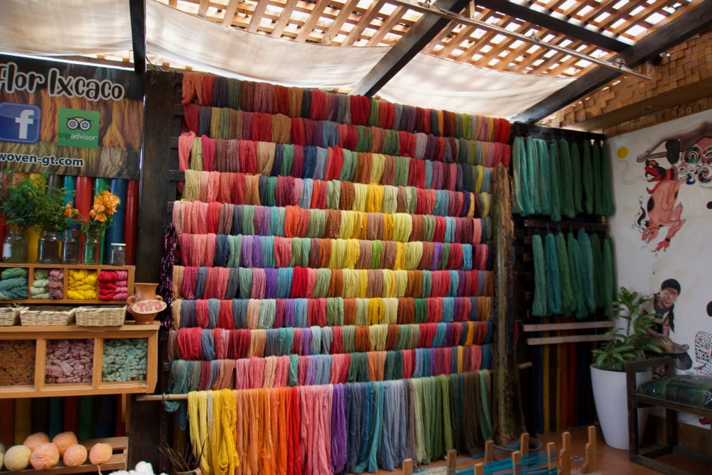 Dyed thread at Casa Flor Ixcaco