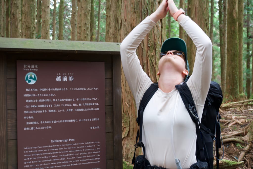 Kathryn relieved at the end of Echizen-toge Pass